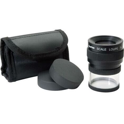 Ideal Tek M12071 Loupe à main avec échelle de mesure Grossissement: 7 x Lentille: (Ø) 25 mm noir (1/2)