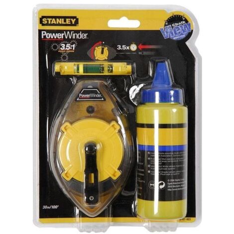 Kit cordeau traceur 30m + poudre - STANLEY