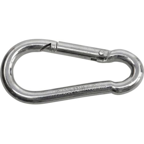 SWG 680 154 860 75 Mousqueton de pompier En acier galvanisé, zingué (L x l) 60 mm x 6 mm (1/2)