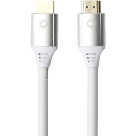 Câble de raccordement Oehlbach HDMI Fiche mâle HDMI-A, Fiche mâle HDMI-A 5.00 m blanc D1C92497 8K UHD, contacts dorés Câble HDMI D292952 (1/5)