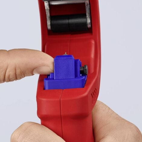 Knipex Coupe-tube DP50 coupe-tube pour tuyaux de vidange en plastique recouverts de plastique 202 mm 90 23 01 BK