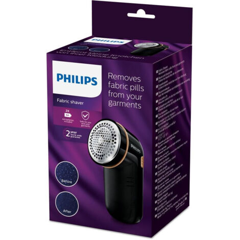 Rasoir à Tissu Philips GC026/80, élimine Les Peluches, Noir Et Doré, Neuf