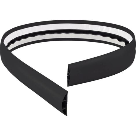 TRU COMPONENTS Protège-câbles 1570428 PVC noir Nombre de canaux: 1 1800 mm Contenu: 1.8 m