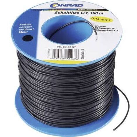 TRU COMPONENTS 1566836 Fil de câblage LiY 1 x 0.14 mm² jaune 100 m (1/3)
