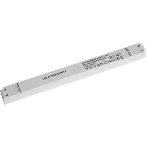 Dehner Elektronik SSL 60-12VF Transformateur pour LED, Driver de LED à tension constante 60 W 5 A 12 V/DC homologué pou
