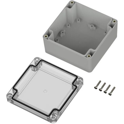 TRU COMPONENTS TC-10860516 Boîtier universel 105 x 105 x 60.10 Polycarbonate gris clair 1 pc(s)