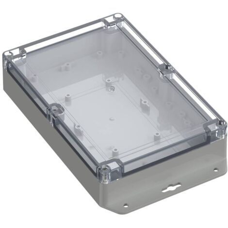 TRU COMPONENTS TC-10860984 Cloche à bride 209.70 x 139.80 x 45.10 Polycarbonate gris clair 1 pc(s) (1/2)