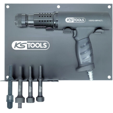 KS Tools Vibro-Impact Druckluft- Meißelhammer-Satz, 6-tlg
