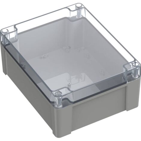 TRU COMPONENTS TC-10861048 Boîtier universel 240 x 191.30 x 105.60 Polycarbonate gris clair 1 pc(s) (1/2)