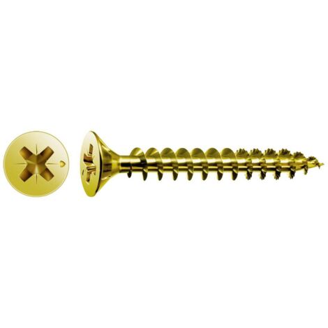 Spax Vis universelle, 2,5 x 20 mm, 1000 unités, Filetage total, Tête fraisée, Cruciforme Z1, Pointe S, YELLOX - 1081020250205