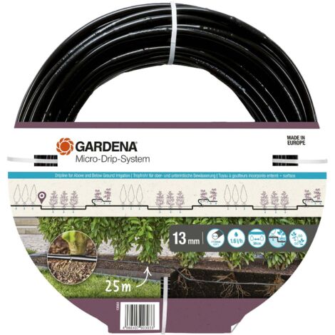 GARDENA Extension de tuyau à goutteurs incorporés 25 m enterré et en surface. Goutte à Goutte. (13503-20)