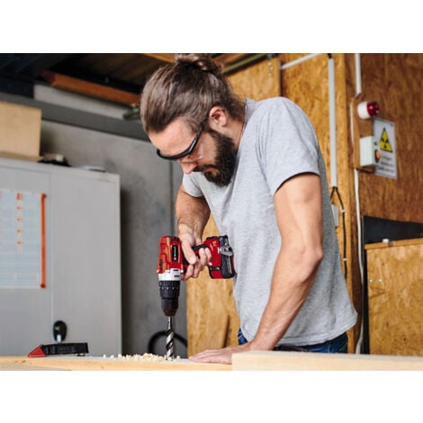Einhell Perceuse Visseuse à percussion sans fil TE-CD 18/2 Li-i +64 (1 x 2,0 Ah) PXC Einhell (Li-ion, 18 V, Couple 44 Nm) Livré avec 2 Batteries 2,0Ah, Chargeur et 64 Accessoires
