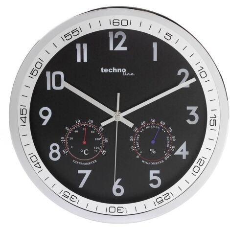 Horloge murale Techno Line WT 7981 à quartz 30 cm x 50 mm chrome (1/2)