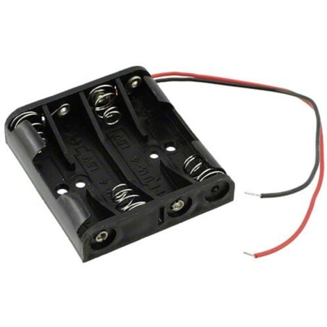 MPD BC4AAAW Support de pile 4x LR3 (AAA) raccordement par fils (L x l x H) 51 x 48 x 13 mm
