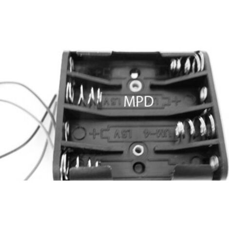 MPD BC4AAAW Support de pile 4x LR3 (AAA) raccordement par fils (L x l x H) 51 x 48 x 13 mm