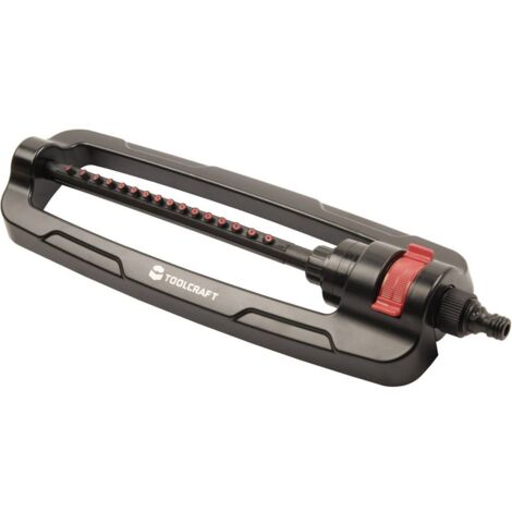 Toolcraft – Arroseur oscillant TO4848702 336 m² – Portée réglable jusqu'à 21 m – Largeur de jet ajustable jusqu'à 16 m – 16 buses en caoutchouc