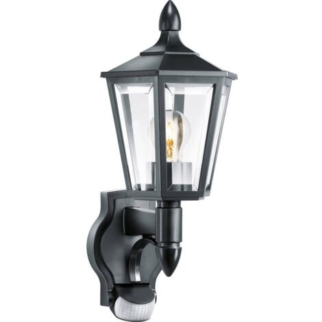 Steinel – Applique extérieure avec détecteur de mouvement – LED E27 60W – Capteur infrarouge – Angle de détection 180° – IP44 noir (1/6)