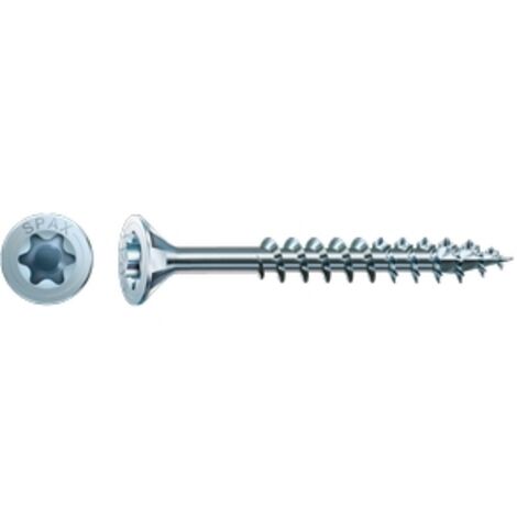 Spax – Vis à bois 191010500703 5 x 70 mm – Acier WIROX – Tête fraisée T-STAR plus – Lot de 100 pièces – Vissage rapide sans fendage - X213482 (1/10)