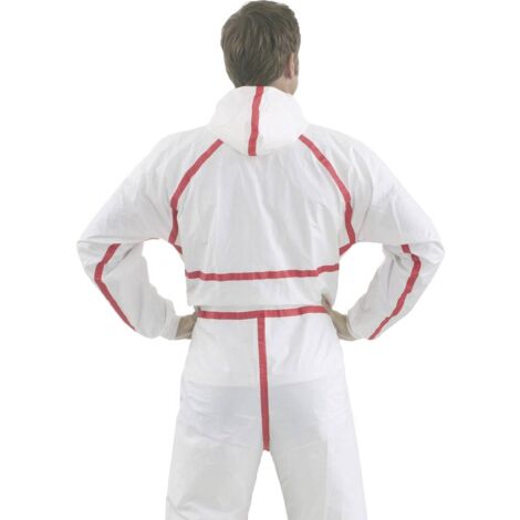 Combinaison De Protection SMS CleanGo Taille XXXL - Blanche - Pour Travaux à Risques (Type 5+6, Catégorie III)