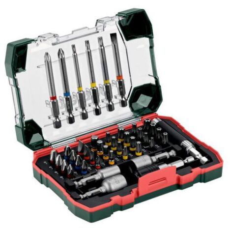 Metabo – Kit d'accessoires 43 pièces pour visseuse – Embouts S2, douilles, porte-embout magnétique – Boîtier robuste de haute qualité