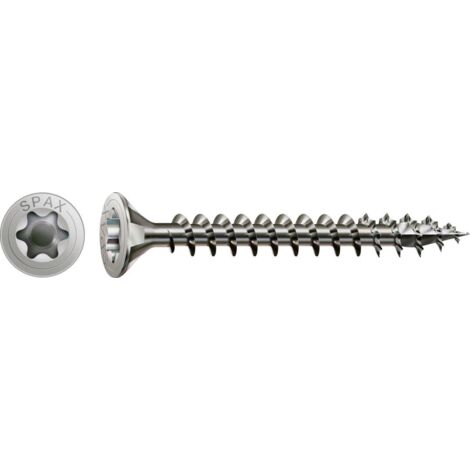SPAX 1197000600503 Vis à bois 6 mm 50 mm T-STAR plus 88091 acier inoxydable A2 100 pc(s) X213342