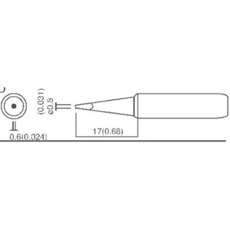 Panne de fer à souder pointe fine TOOLCRAFT TO-6326121 Taille de la panne  3.7 mm Longueur de la panne 30 mm 1 pc(s) - Conrad Electronic France