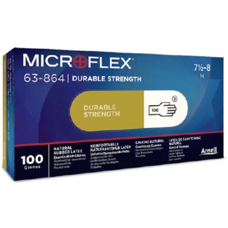 Ansell MICROFLEX® 63864100 100 pc(s) Latex naturel Gants à usage unique Taille: 10 EN 421:2010, EN 420-2003, EN 374-5,