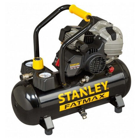 Stanley – Compresseur pneumatique 12 l 10 bar – Débit 222 l/min – Moteur en acier – Transport facile avec poignée – Pour chantiers humides (1/5)