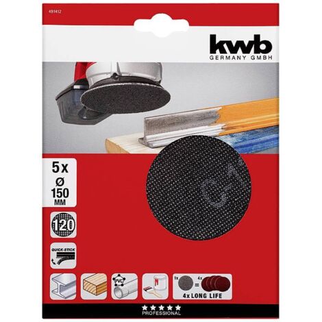 Powerplus POWAIR0123 Papier Abrasif G120 150mm 5 Pièces