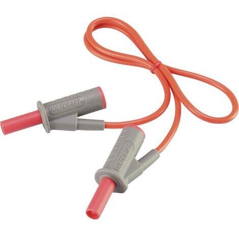 Cordon de mesure de sécurité[Banane mâle 4 mm -Banane mâle 4 mm ] Ultra flexibles 0.50 mrougeMSB-5 (1/5)