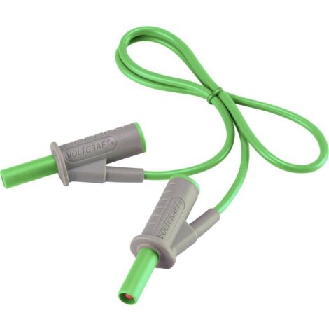 Cordon de mesure de sécurité[Banane mâle 4 mm -Banane mâle 4 mm ] Ultra flexibles 0.50 m,vert,MSB-501 10 A (1/4)