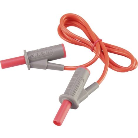 Cordon de mesure de sécurité[Banane mâle 4 mm -Banane mâle 4 mm ] Ultra flexibles 0.75 m,rouge,MSB-501 10 A (1/3)