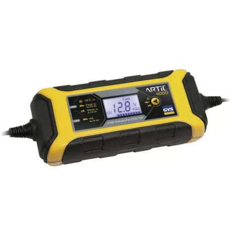 GYS – Chargeur automatique 6 V, 12 V 4 A 29583 – Capacité 8 à 70 Ah – Protection IP65 – Charge sans surveillance avec écran LCD - D615472