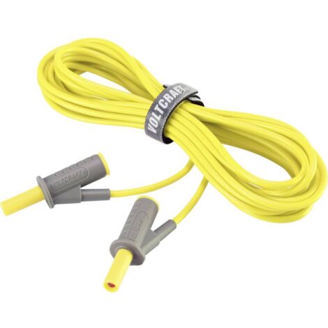 Cordon de mesure de sécurité[Banane mâle 4 mm -Banane mâle 4 mm ] Ultra flexibles 5.00 m,jaune,MSB-501 10 A (1/4)