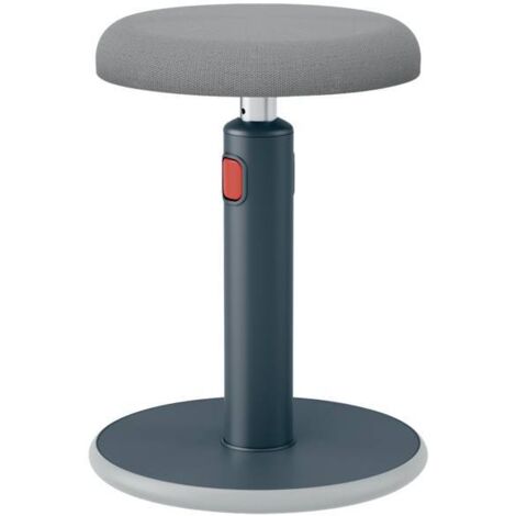 LEITZ - Tabouret ergonomique assis-debout ajustable, 2 hauteurs au choix (46cm - 79cm), chaise / siège de bureau réglable - Leitz Ergo Cosy - Couleur gris - (65180089)