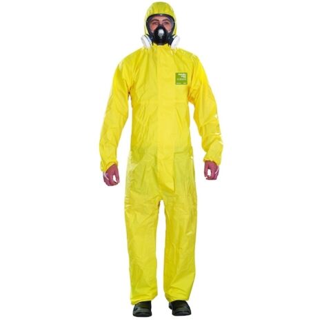 Ansell – Combinaison de protection chimique AlphaTec 2300 PLUS – Type 3/4/5/6 – Taille L – Polyéthylène et polypropylène – Antistatique EN 1149-5