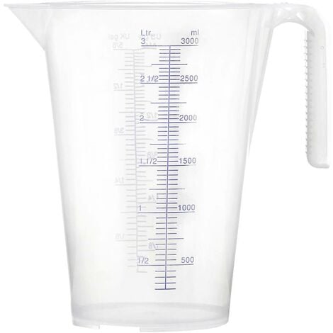 Verre mesureur en PP 1000 ml, Verres mesureurs, Plastique