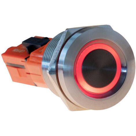 JOY-IT BUTTON22T-01 INTERRUPTEUR à RAPPEL ROUGE, BLEU (Ø X L) 22 MM X 38 MM IP68, IK10 1 PC(S) (1/3)
