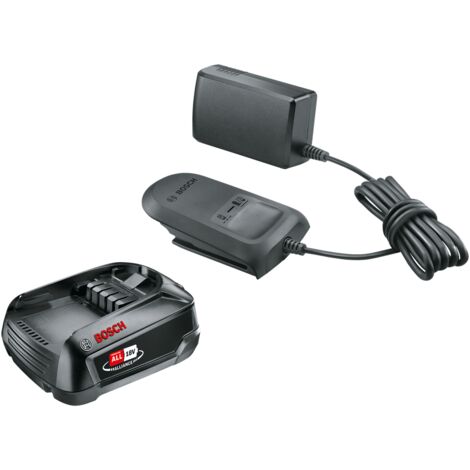Kit de démarrage de batterie Bosch 18 V (1 batterie 2,5 Ah, chargeur, système 18 volts)