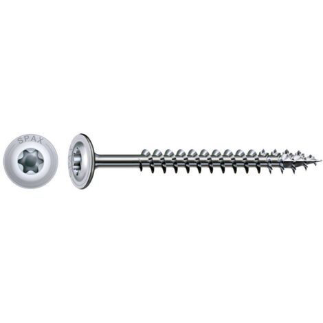 Banyo – Vis à bois 8 mm 251010800805 – Acier WIROX – Tête plate T-STAR plus – Boîte de 50 unités – Fixation résistante pour bois dur