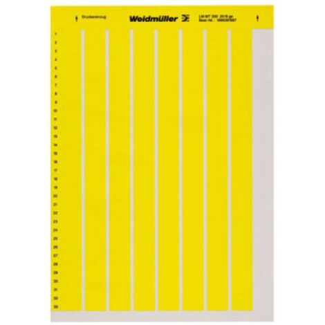 Etiquette pour imprimante Weidmüller LM MT300 20X8 GE 1686381687-10 Surface d'étiquetage: 9 x 20 mm jaune 10 pc(s) (1/2)