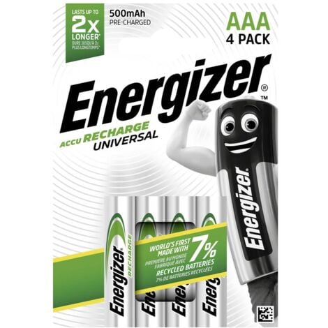 Pile rechargeable LR3 (AAA) NiMH Energizer Universal HR03 E301375700 500  mAh 1.2 V 4 pc(s)
