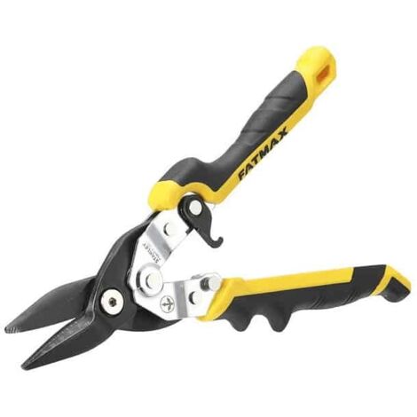 Stanley – Cisaille à tôle 250mm FMHT737560 – Capacité de coupe 1,2mm – Revêtement en oxyde noir – Poignées ergonomiques pour confort