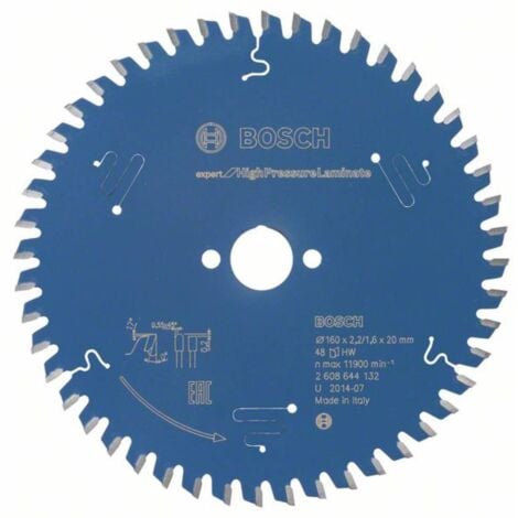 Bosch Accessories Expert for High Pressure Laminate 2608644132 Lame de scie circulaire 160 x 20 x 1.6 mm Nombre de dent
