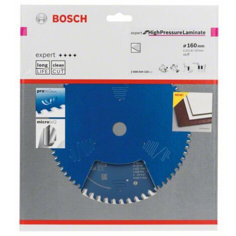 Bosch Accessories Expert for High Pressure Laminate 2608644132 Lame de scie circulaire 160 x 20 x 1.6 mm Nombre de dent