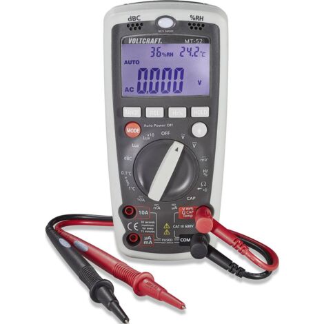 VOLTCRAFT MT-52 SE Multimètre numérique fonction de mesure de l'environnement CAT III 600 V Affichage (nombre de points