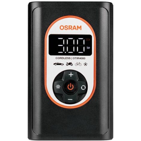 Osram – Compresseur sans fil TYREinflate 4000 – Gonflage rapide en 3,5 min – Pression max 8,3 bar – Lampe LED intégrée – Coffret de rangement (1/9)