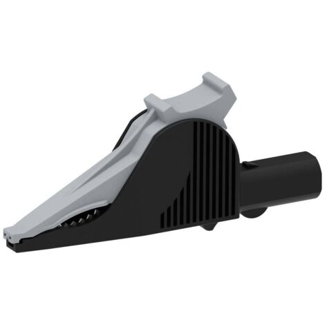 Electro PJP 5066-IEC-CD1-N Pince crocodile enfichable 4 mm CAT III 1000 V, CAT IV 600 V noir D359572 (1/2)