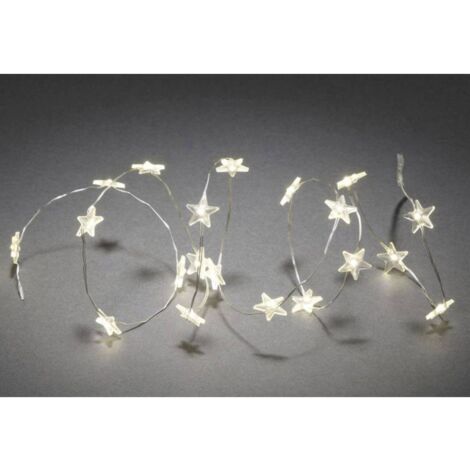 Konstsmide 3139-103 Guirlande lumineuse avec piles pour l'intérieur à pile(s) Nombre de lumière 40 LED blanc chaud Long