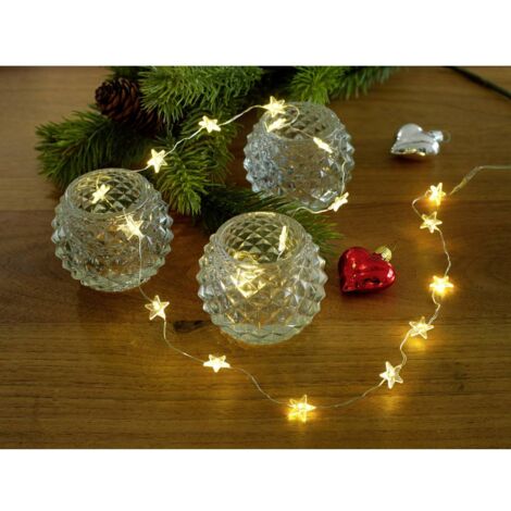 Konstsmide 3139-103 Guirlande lumineuse avec piles pour l'intérieur à pile(s) Nombre de lumière 40 LED blanc chaud Long